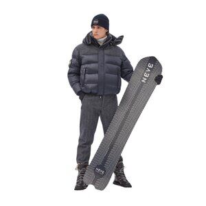 Giorgio Armani Grey Neve Down Paneled Coat-Navy Size 50